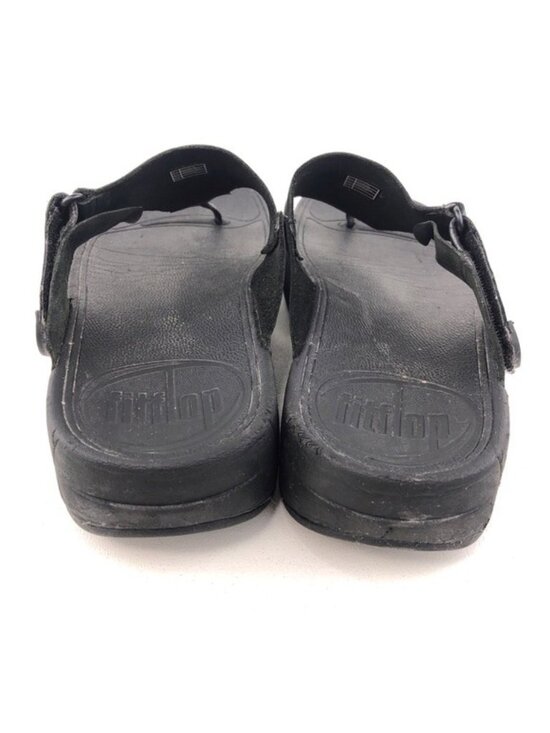 FitFlop Trakk Black Leather Summer Sandals 12 main image 8